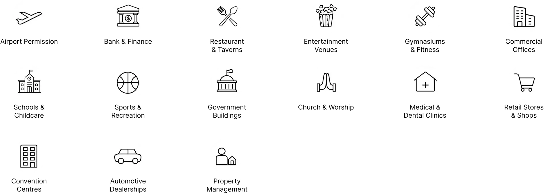 Industries we work with